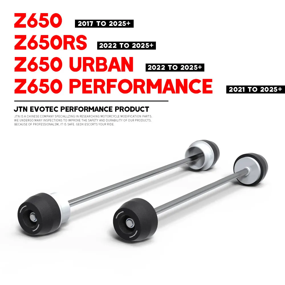 

Z650 URBAN Z650RS 2017-2025 + Motorcycle Front Rear Axle Fork Crash Slider For KAWASAKI Z 650 Anti-collision Slider Accessories