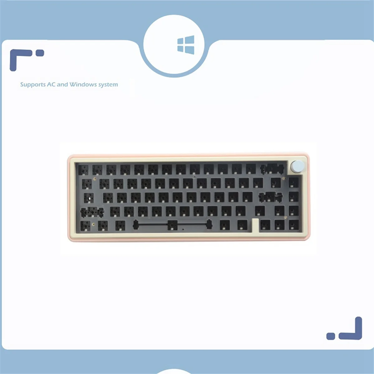 LMK67 CNC DIY Mechanical Keyboard Kit RGB Hot Swap Bluetooth 5.0/2.4Ghz/Type-C with Knob Gasket Mount Support VIA,B