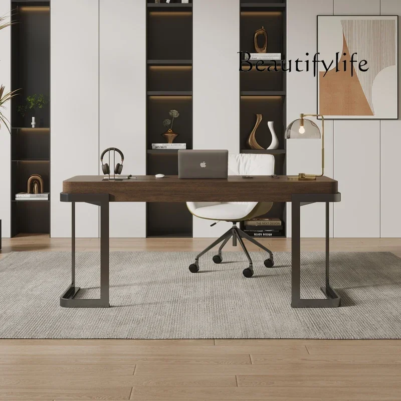 

household simple desk Italian minimalist medieval solid wood desk طاولة قيمنق