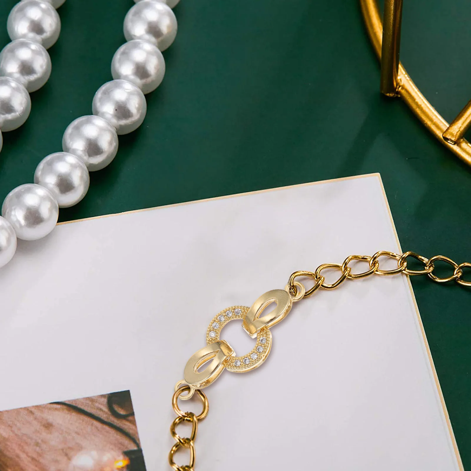 

3 Pcs Gold-covered Zircon Bracelet Buckle Jewelry Accessory Necklace Clasp Copper Hook Making Connector DIY