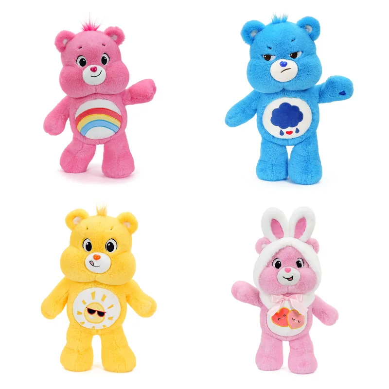 

MINISO 33/45/65cm Care Bears Plush Toy Rainbow Bear Plush Doll Pillow Children's Gifts Home Furnishings Car Lumbar Support