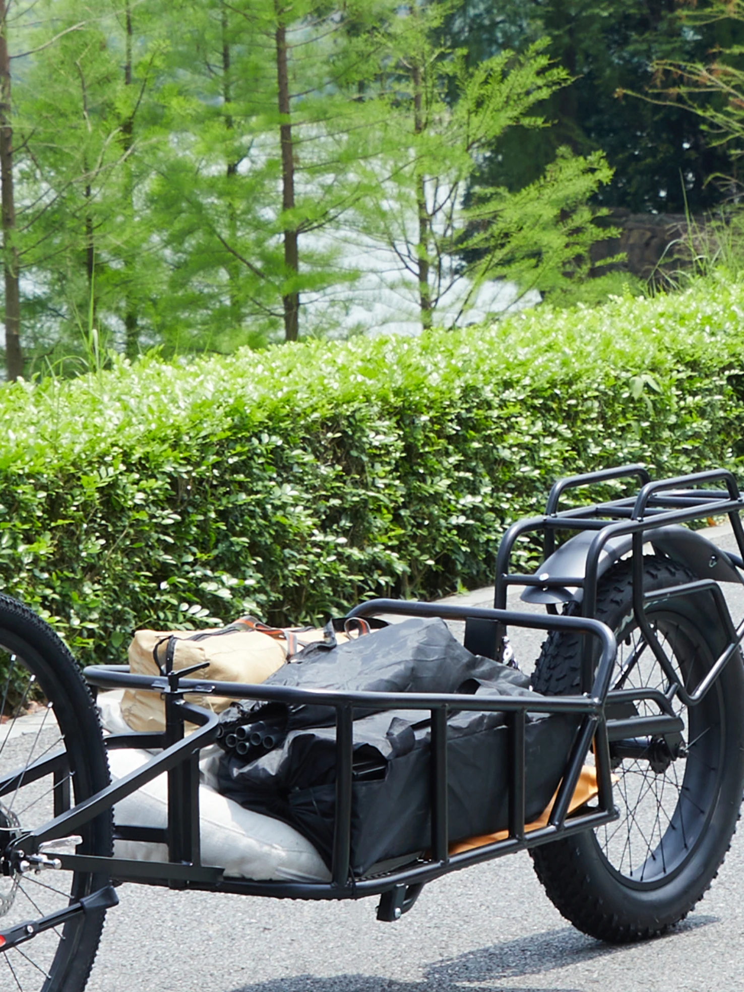 SucceBuy Bike Cargo Trailer 70 lbs Capaciteit Heavy-Duty fietswagen Compacte opslag en snelsluiting Structuur 20 "wielen - afbeelding 2