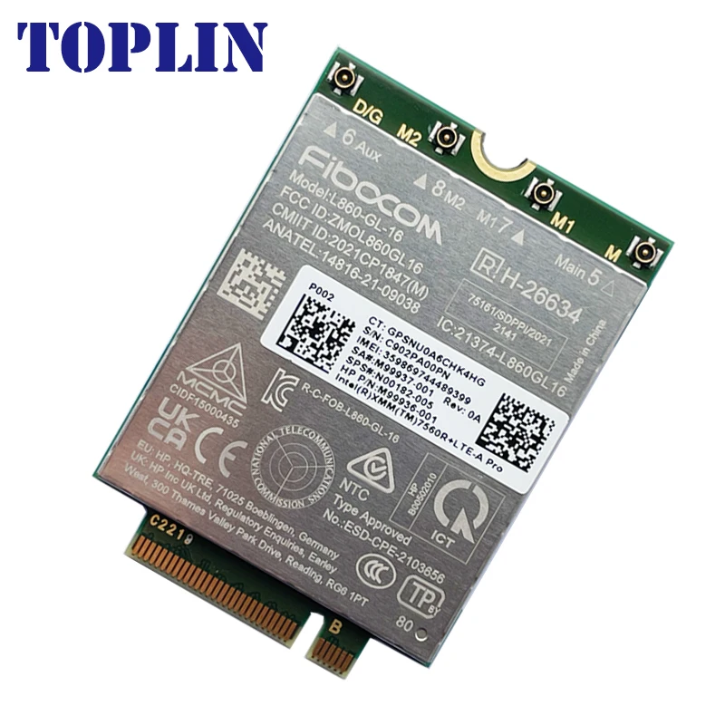 Imagem -04 - Módulo L860-gl16 Lte Cat16 para Laptop hp 4g L860-gl N00182005 4g Modem Ngff M.2