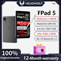 New Headwolf Fpad5 Android 14 Tablet Netflix L1 8.4-inch pad Helio G99 8GB+8GB Ram 128GB Dual SIM Card Dual Speaker 5500mAh