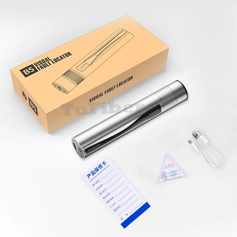 High Quality Optical Fiber Laser Test Pen Type 5 15 20 30KM Optic Cable Tester Visual Fault Locator SC/FC/ST USB Charging