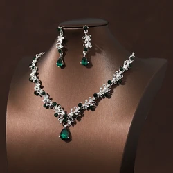 Itacazzo Bridal Headwear Full Of Brief Style Ladies' Classical Necklace Earrings 3Pcs Set Designed For Wedding Party