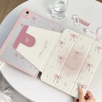 Funda para Ipad con pajarita INS para IPad Pro 11 12,9, cubierta de rotación para IPad 11th 2025 10th 10,9 Air 4/5 Air 11 13 10,2 7/8/9th Mini 6