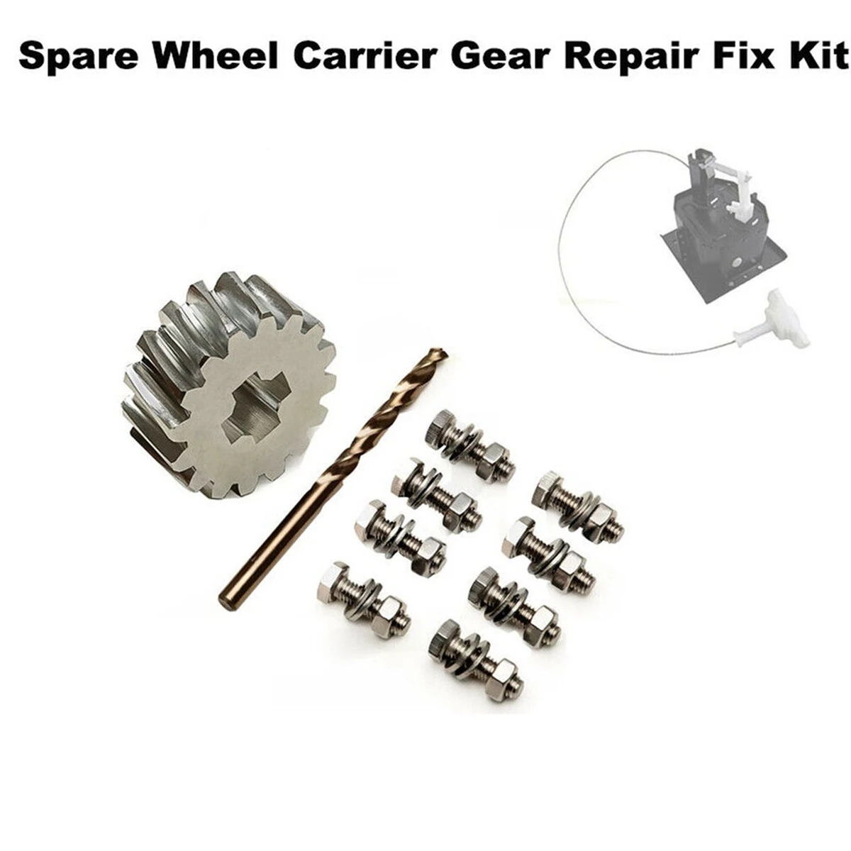For Ford Galaxy For Seat For VW For SHARAN Alhambra Spare Tire Wheel Carrier Backup Stent Repair Package 7M3803660F-AT80