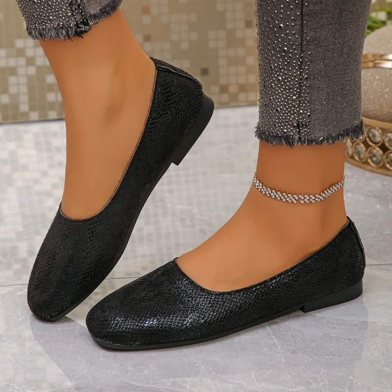 

Women's High-Quality Pointed-Toe Slip-On Flats — Casual, Breathable, and Versatile Sneakers; Stylish Ballet-Style Low-Cut Shoes