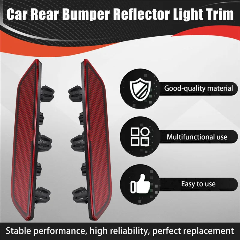 

R1-1Pair Rear Bumper Reflector Light Trim 63148084785 63148084786 For BMW 5 Series G60 2023+ Warning Lamp Plate Reflector