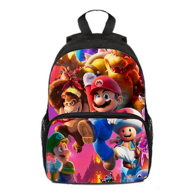 2024 New Super Marios Bros School Bag Anime Figure Luigi Backpack Children Elementary Kindergarten Marios Backpack Kids Gift