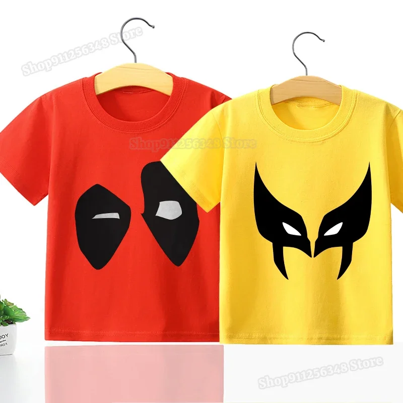 Deadpool & Vielfraß Kinder Baumwolle T-Shirt Kinder Kleidung Jungen Mädchen T-Shirts Kleinkind heiß verkaufen Sommer Kurzarm Grafik Tops