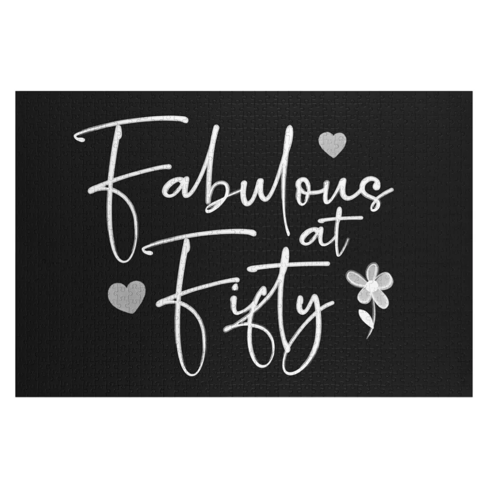 

Fabulous at 50, pretty 50th birthday gift - Caroline Laursen Original Jigsaw Puzzle Wooden Name Baby Wooden Puzzle