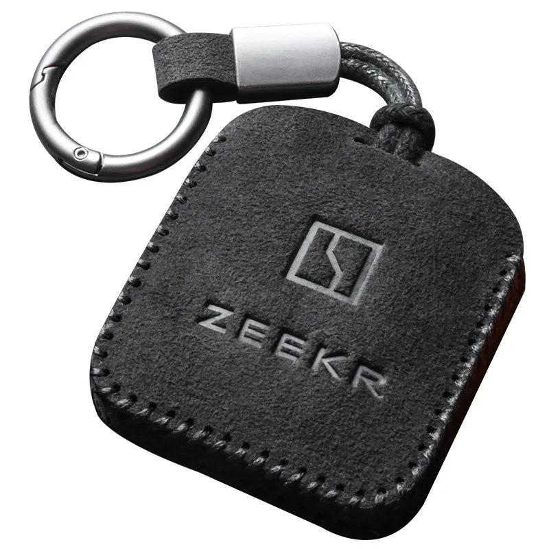 

For Zeekr 001 Key Case, Suede Smart Key Cover with Card Slot for Interior Accessories