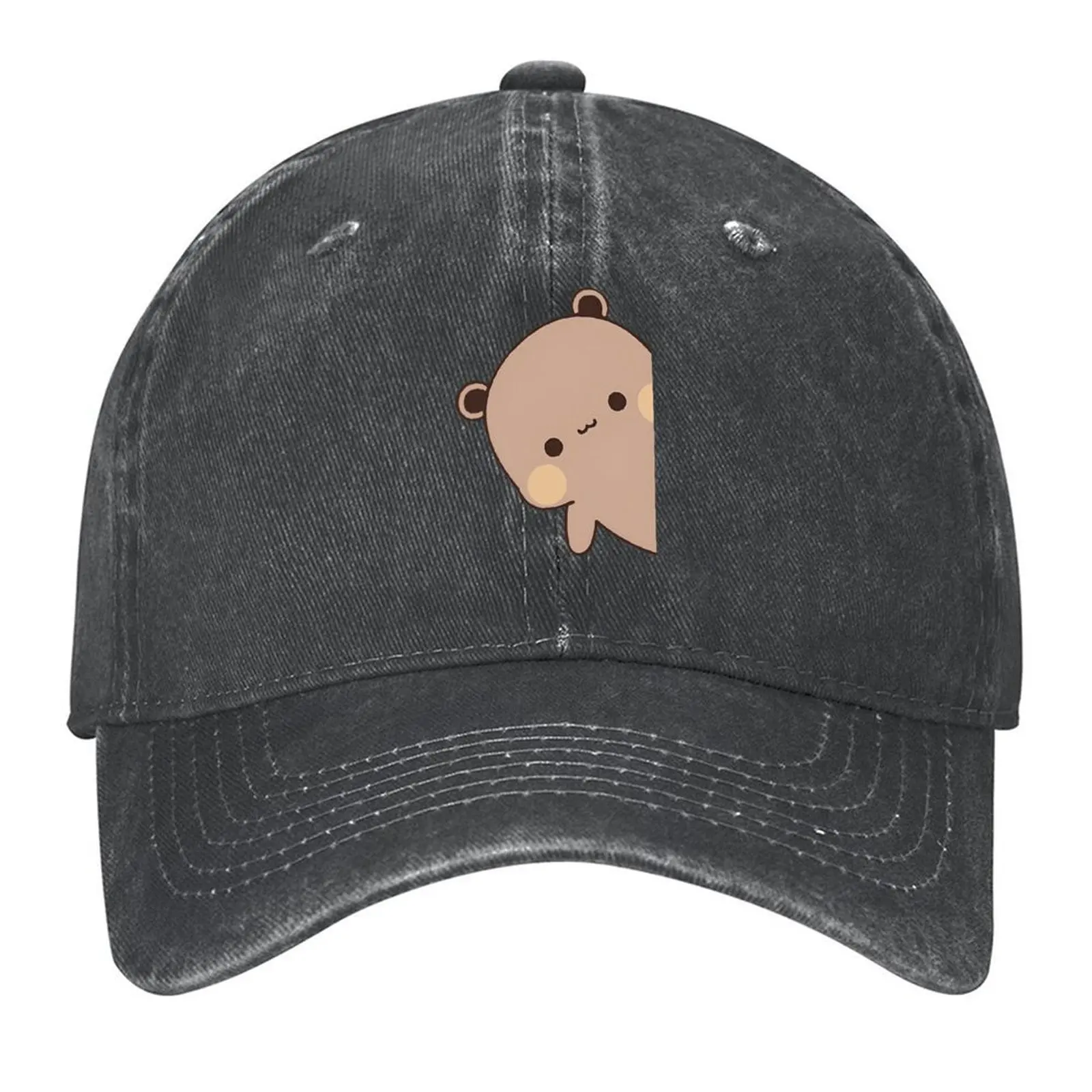 

Hello! DuDu brownie Bear is watching you Baseball Cap New In Hat derby hat Bobble Hat Custom Cap Women's Hats For The Sun Men's