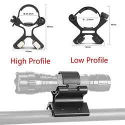 Anneau de support de lampe de poche magnétique laser, support de lampe de poche magnétique, profil haut et bas, 24-27mm de diamètre, torche rapide, boîte d'origine