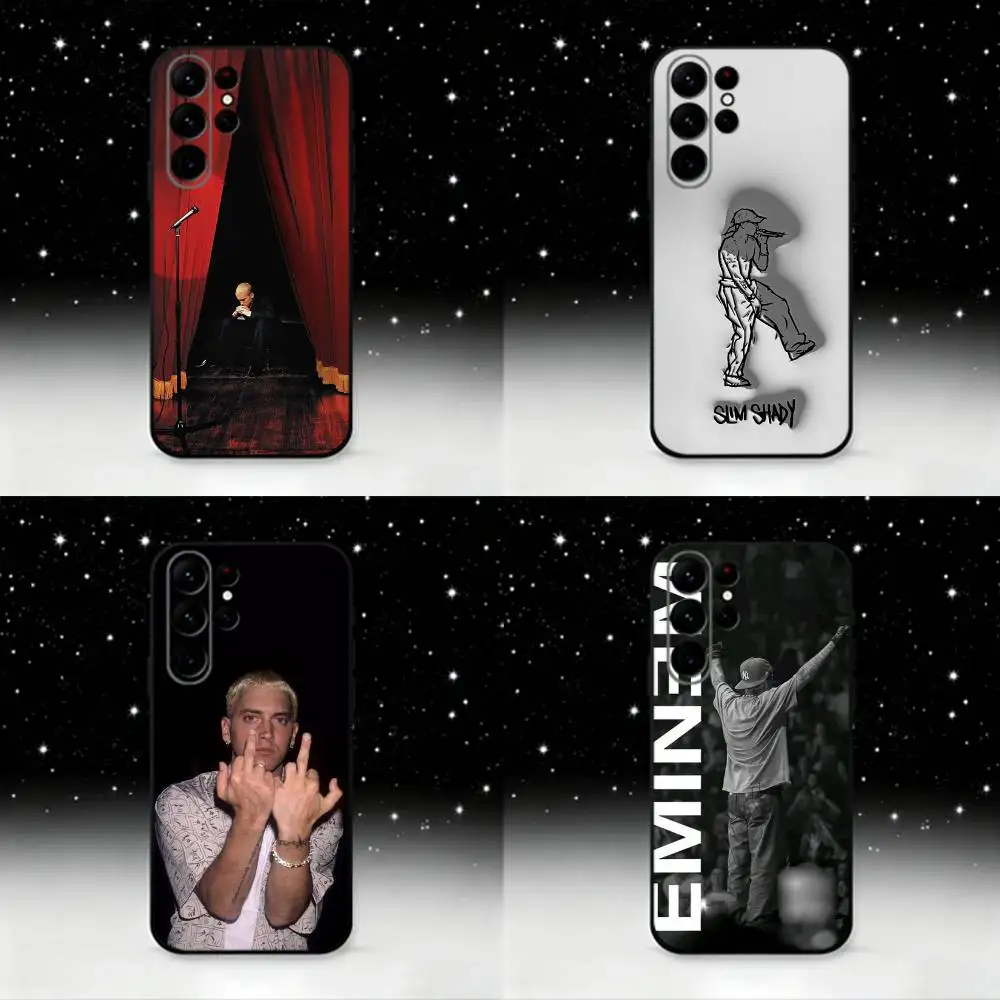 

Rapper E-Eminem Phone Case For Samsung S25,S24 Ultra,S20,S30 plus,S22 plus,S23,S30 Ultra 5G Silicone Black Shell