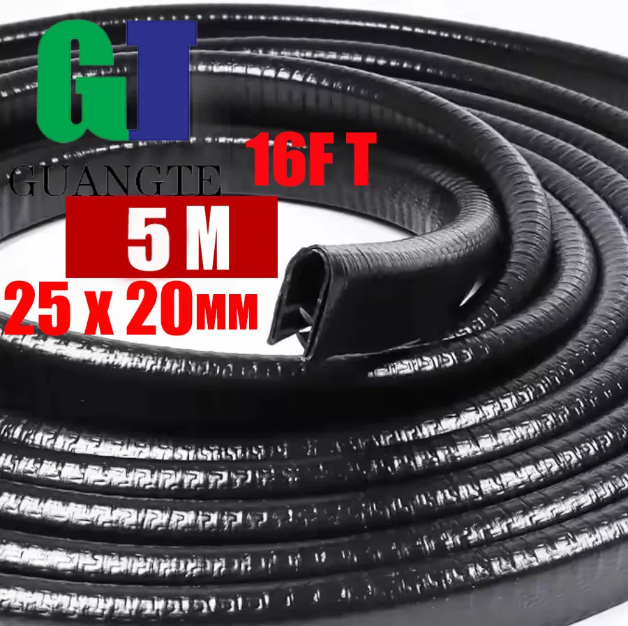 

5M 25*20MM Rubber with Steel U Type Car Door Anti-collision Strips Auto Door Edge Scratch Protector Strip Car Sealing Guard Trim