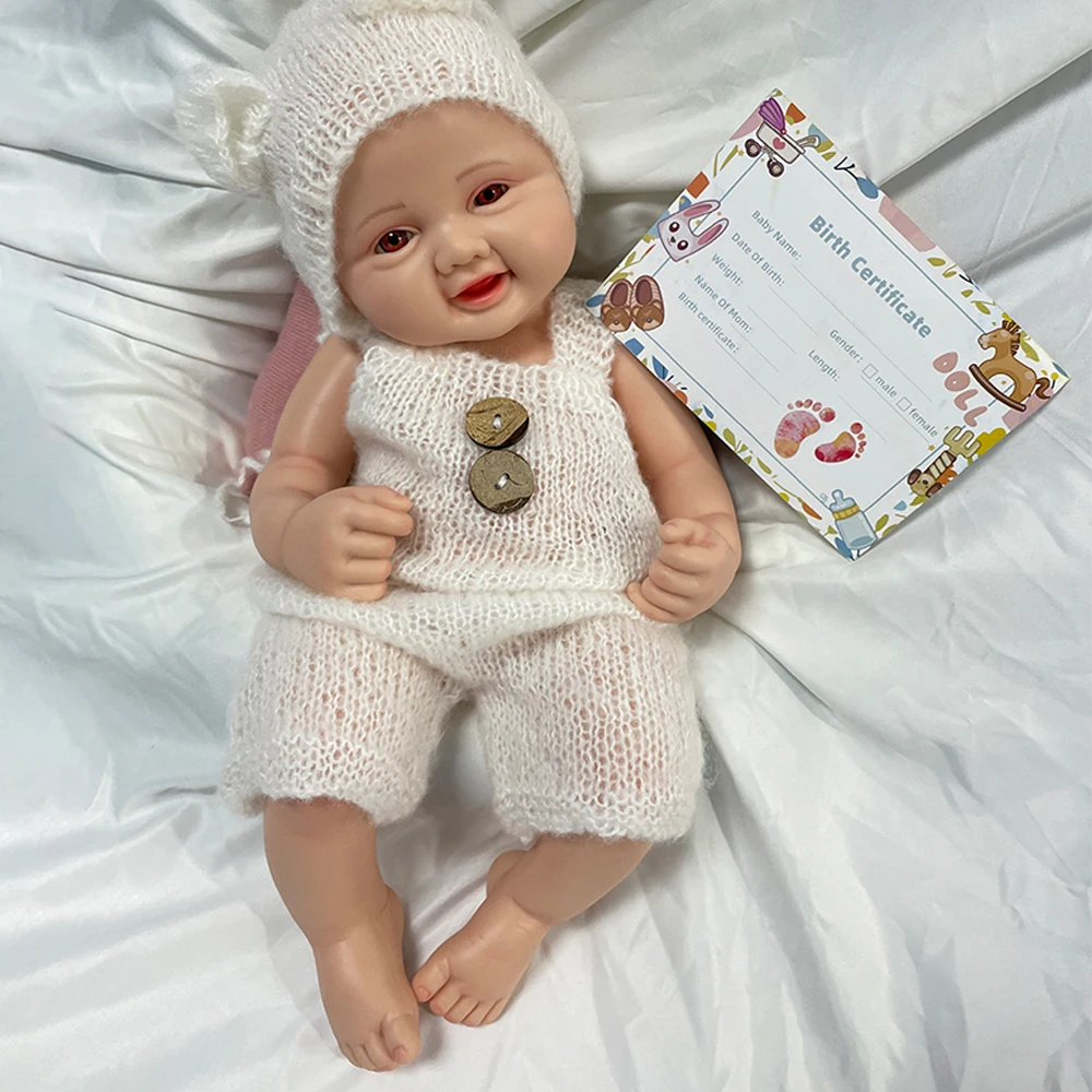 

16" Handmade Painted Artist Newborn Dolls Full Soft Silicone Reborn Baby Girl Lifelike Waterproof Bebe for Companion Toys