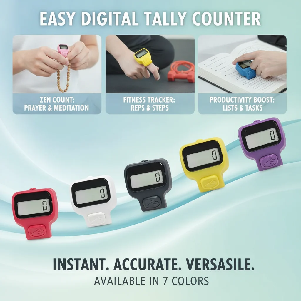 Fitness Thumb Counter Electronic Mini Counting Device Convenient Ring for People Flow Monitoring