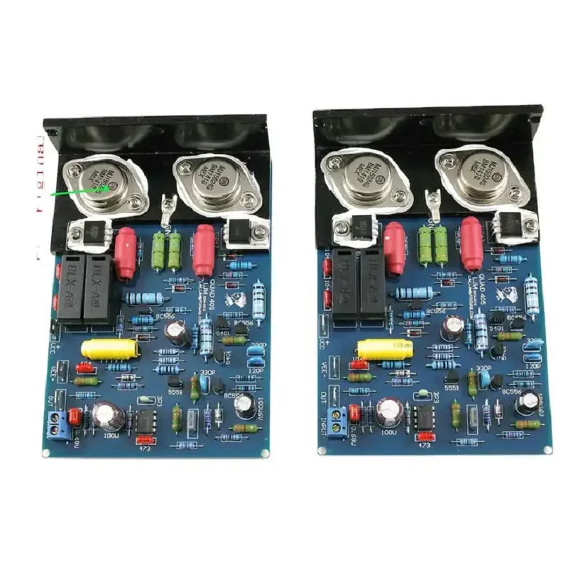 QUAD405  HiFi Dual Channel Audio Power Amplifier Board QUAD405 New And Original MJ15024 Amplifiers