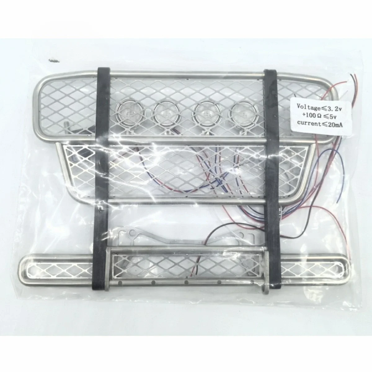 1 Set voorbumper voor botsingspreventie met verlichting voor 1/14 Tamiya RC vrachtwagen voor Scania 770S 3363 voor Volvo FH16 voor MAN
