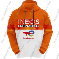 Orange Ineos Grenadiers 2026 Team Hoodie Men Casual Sweatshirt Autumn Hoodies Cycling Clothing Hoody Streetwear Sportswear