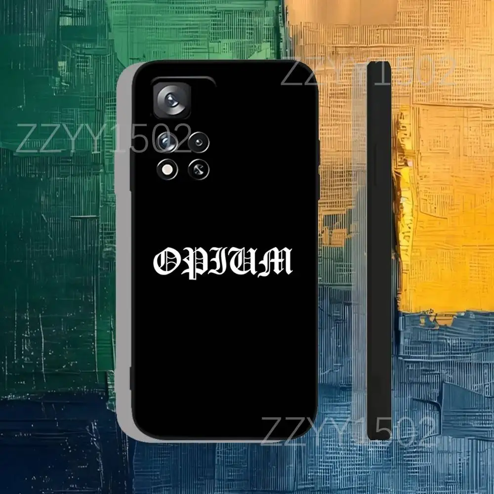 O-Opium Label Playboi Carti Phone Case For Samsung S25,S24,Ultra,S20,S30,Plus,S22,S23,Ultra,Plus,5G Black Silicone Soft