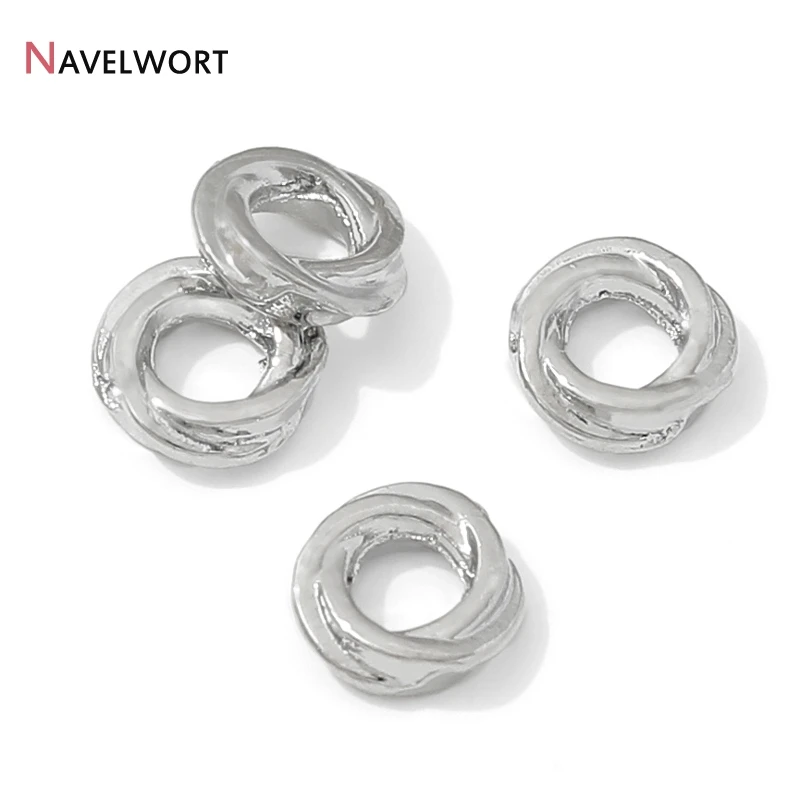 14K Gold Plated Brass Metal Twist Spacer Beads,Separator For Beads,For Jewelry Making Supplies DIY Accessories view 5
