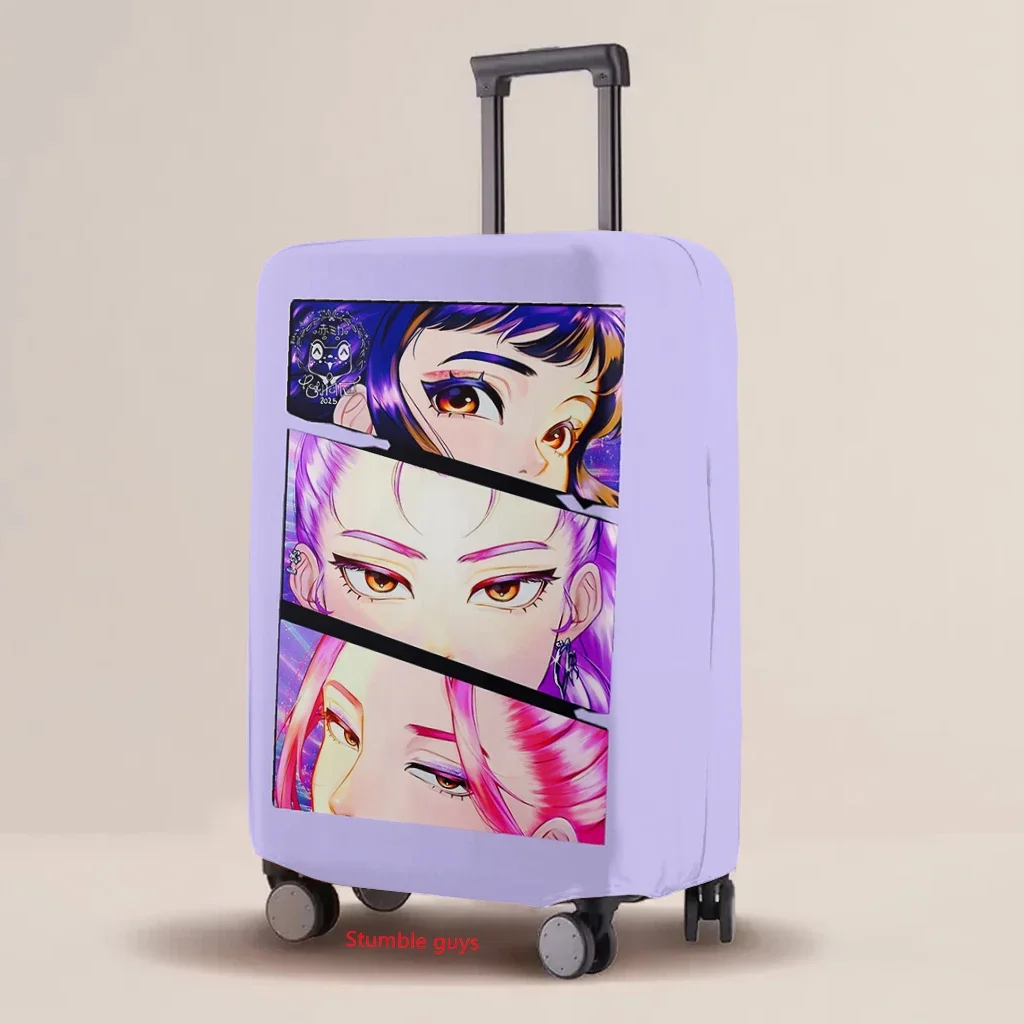 

Cartoon Luggage Protective Cover Kpop Demon Hunters Elastic Print Case Travel Essentials​