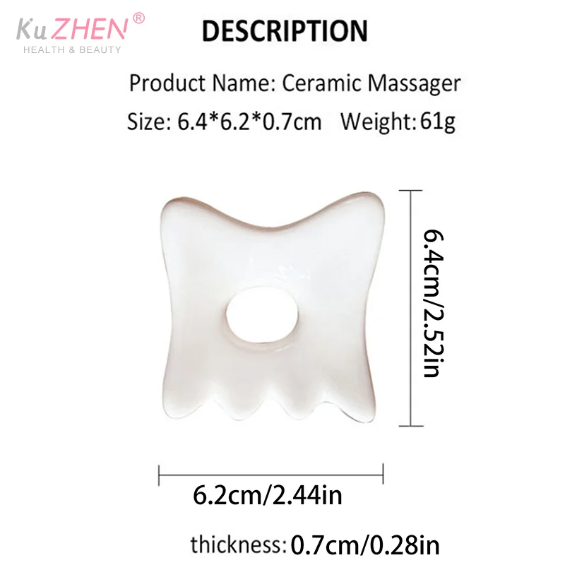 

Керамическая доска Гуа Ша, инструмент для скребка лица, антивозрастной уход за кожей лица, уменьшение темных кругов, удаление морщин, массажные инструменты, аксессуары