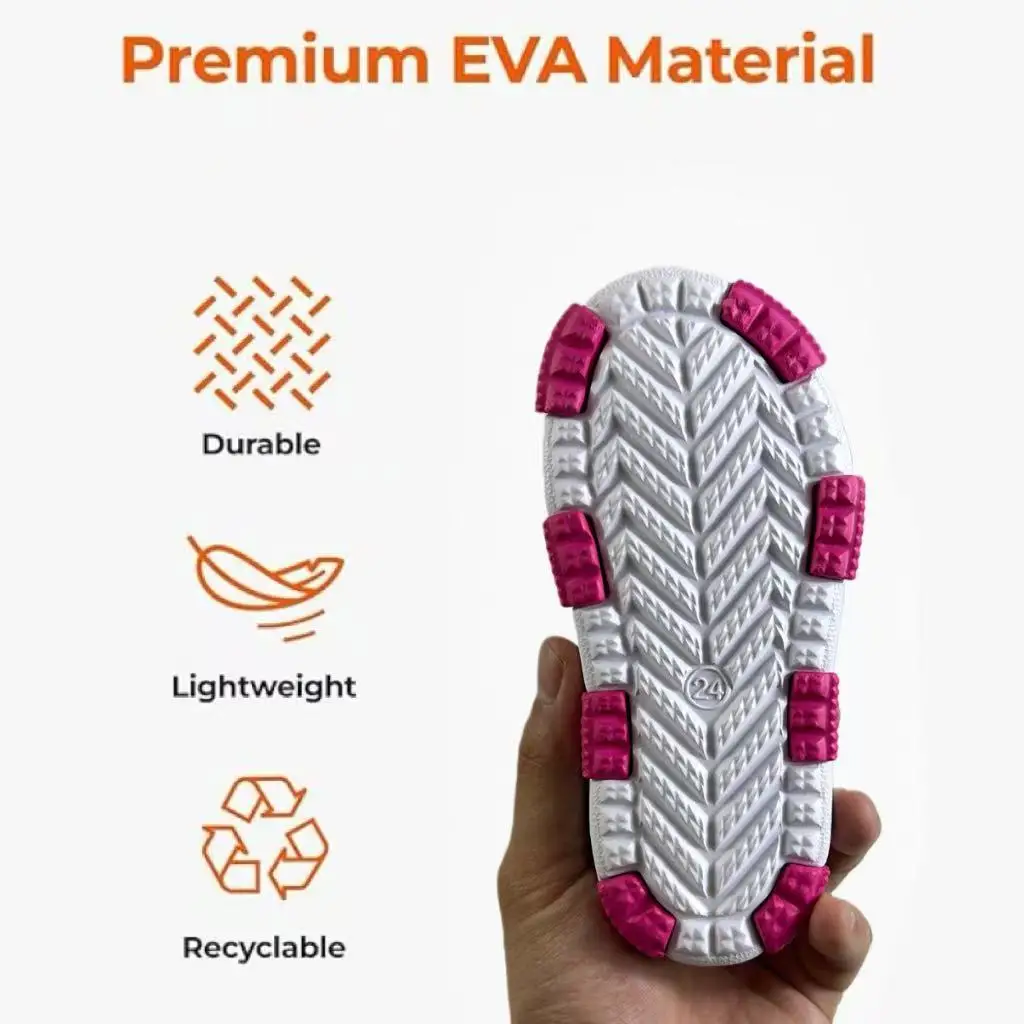 صنادل بناتي لطيفة وعصرية مع مفرغة على شكل زهرة وبطانة مرنة ناعمة