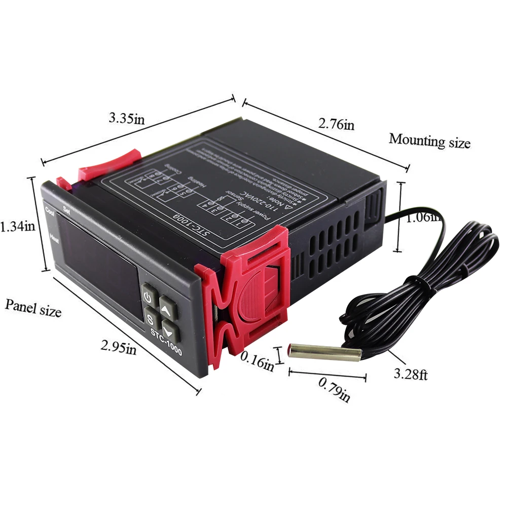 STC-1000 LED Controlador de temperatura digital Termostato Termorregulador Incubadora 12V 24V 110V 220V