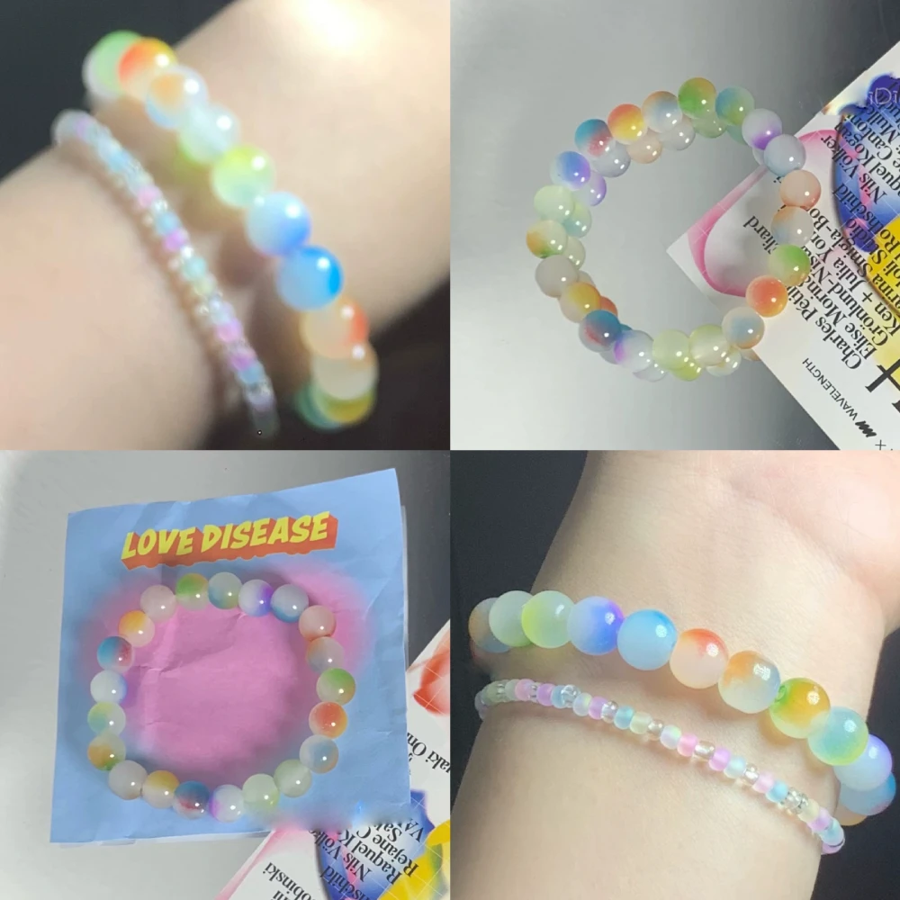 1 قطعة جديد بسيط الخرز كريستال سوار للنساء الفتيات الكورية Ins الأبيض اليشم بودي الجذر أساور الصداقة مجوهرات هدايا