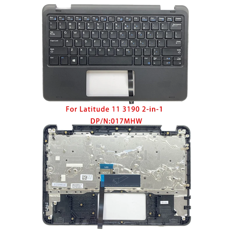 Imagem -06 - Acessórios para Laptop para Dell Latitude 11 3190 em Lcd Tampa Traseira Palmrest Fundo com Logotipo 04r0ft 00g935 017mhw Novo