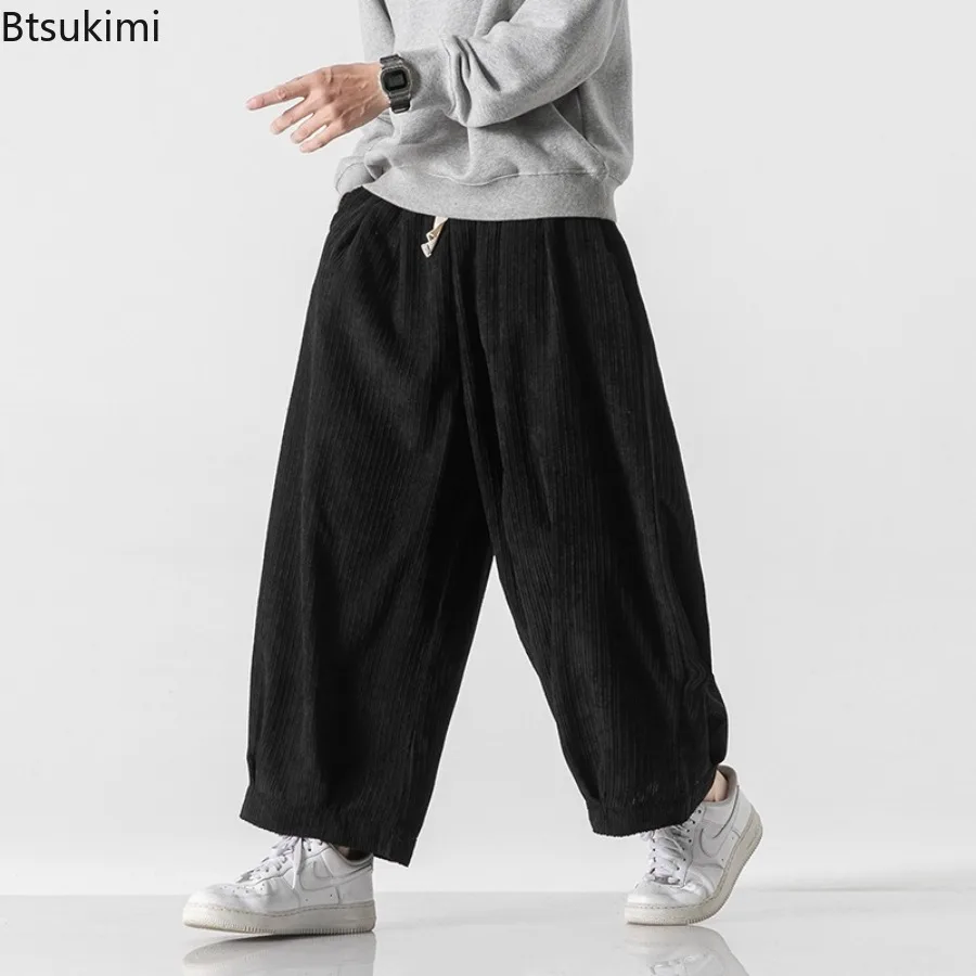 2025 New Men Corduroy Casual Pants Streetwear Harem Pants Fashion Men Woman Long Trousers Loose Male Oversized Sweatpants M-5XL