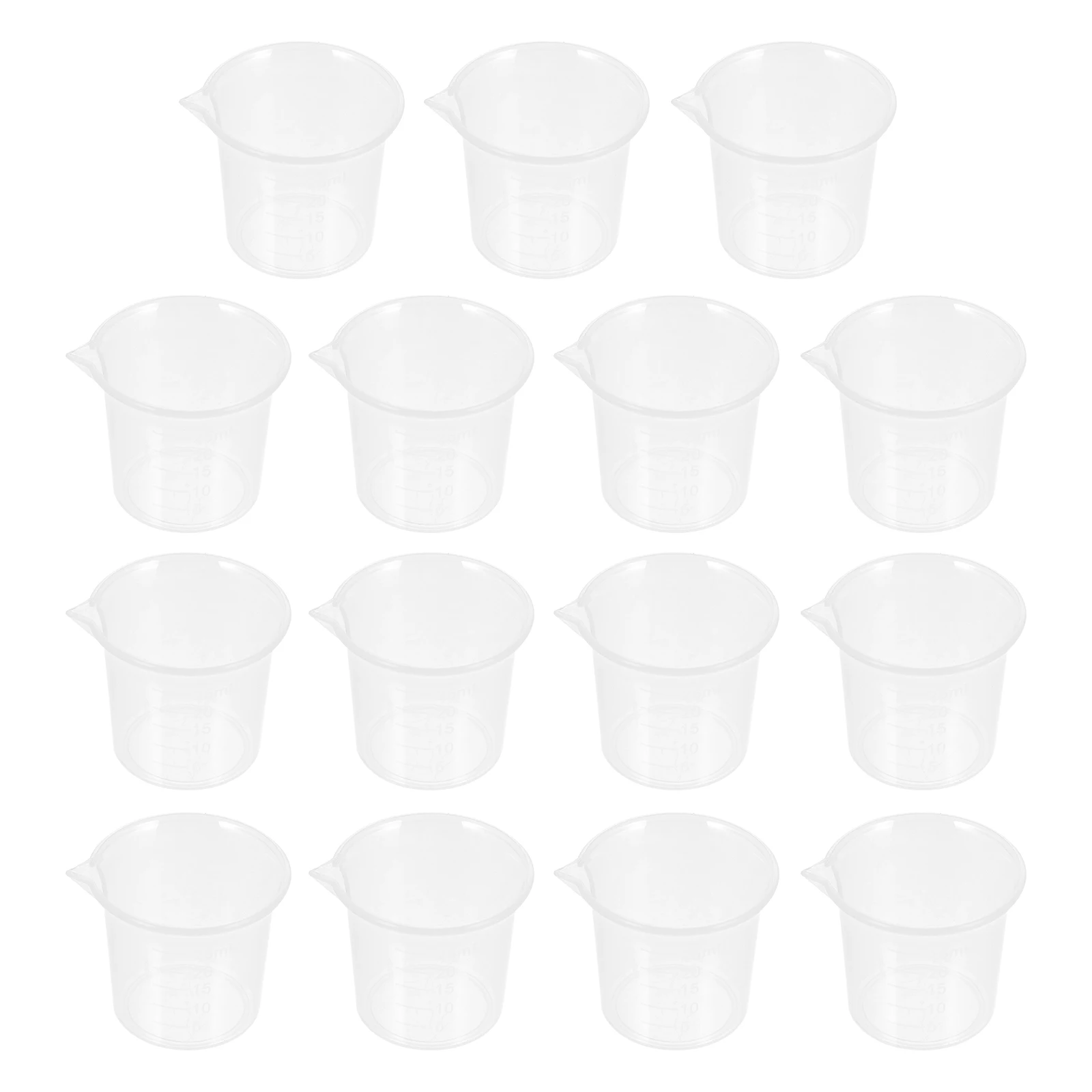 15 Pcs Laboratory Supplies Centrifuge Test Tubes Beaker Cups Transparent Scale Graduated Beakers