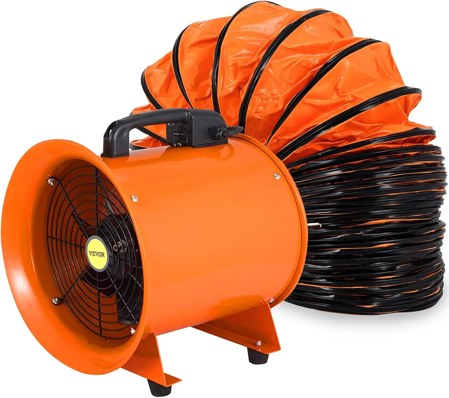 Utility Blower Fan, 12 Inches, 520W 2295 CFM High Velocity Ventilator w/ 32.8 ft/10 m Duct Hose, Portable Ventilation Fan,