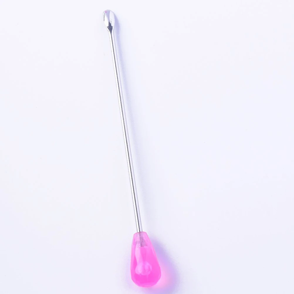 

2 PCS Pink Mixing Spoon Nail Art Stirring Tool Pigment Tools Easy Grip Professional Use