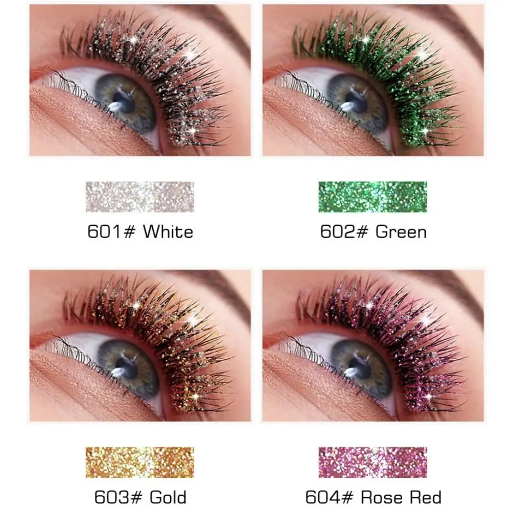 Ferramenta de maquiagem brilhante Glitter Fiber para mulheres, extensão dos cílios, escova de cílios estrelada, Lash Lift, beleza