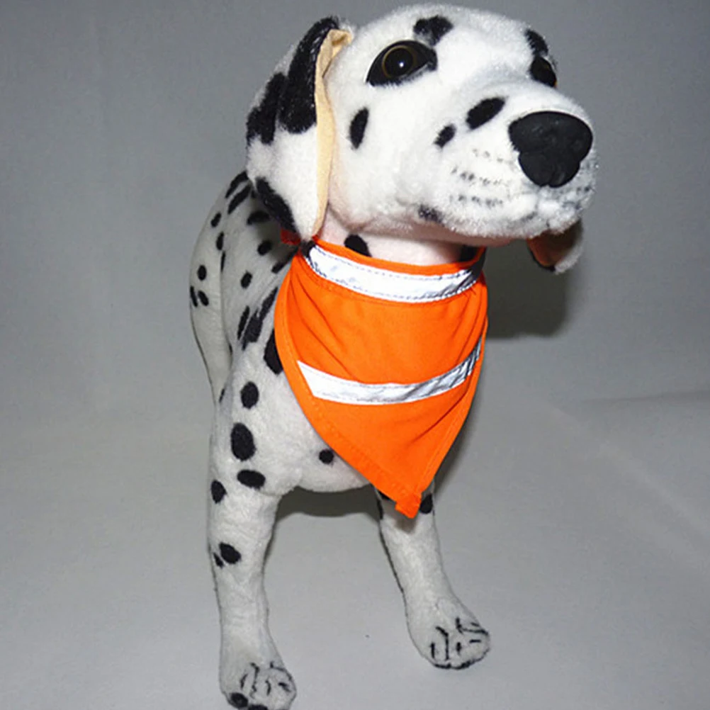 

Luminous Pet Scarf Night B Reflective Outdoor Puppy Neckwear Polyester ange Large Size Safety Bib