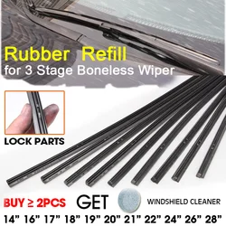 1Pcs Car Windscreen Wiper Blade Strips Insert Natural Rubber Refill Strip 10mm 14