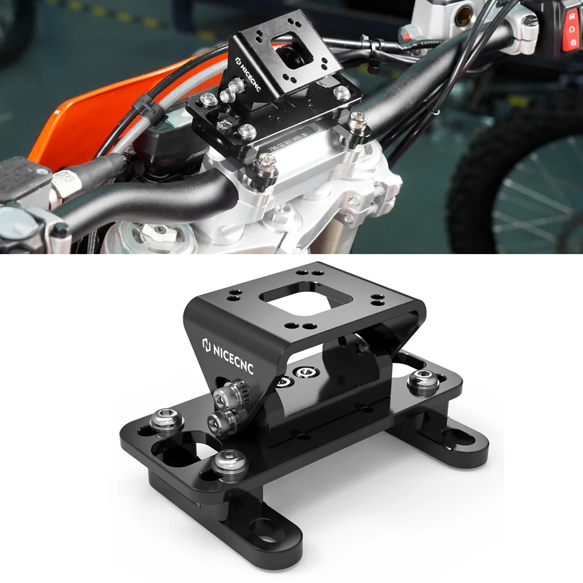 NICECNC para KTM EXC 300 Husqvarna TE 300 GasGas EC 300 Beta RR 300 soporte GPS ajustable para Honda Yamaha Suzuki Kawasaki