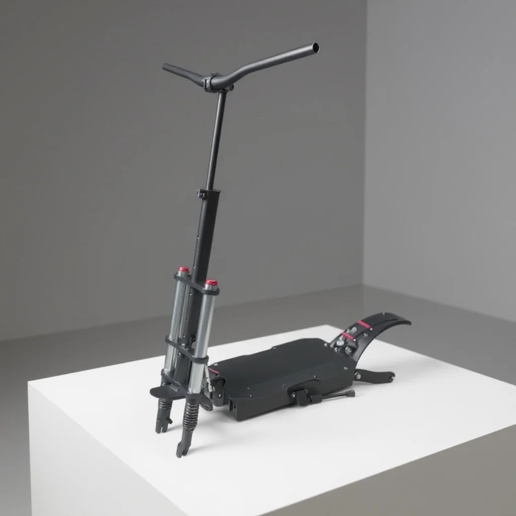 Easy Install 11inch Electric Scooter Replacement Part Main Structure Open Size 150mm Front Hydraulic Suspension Folding Frame