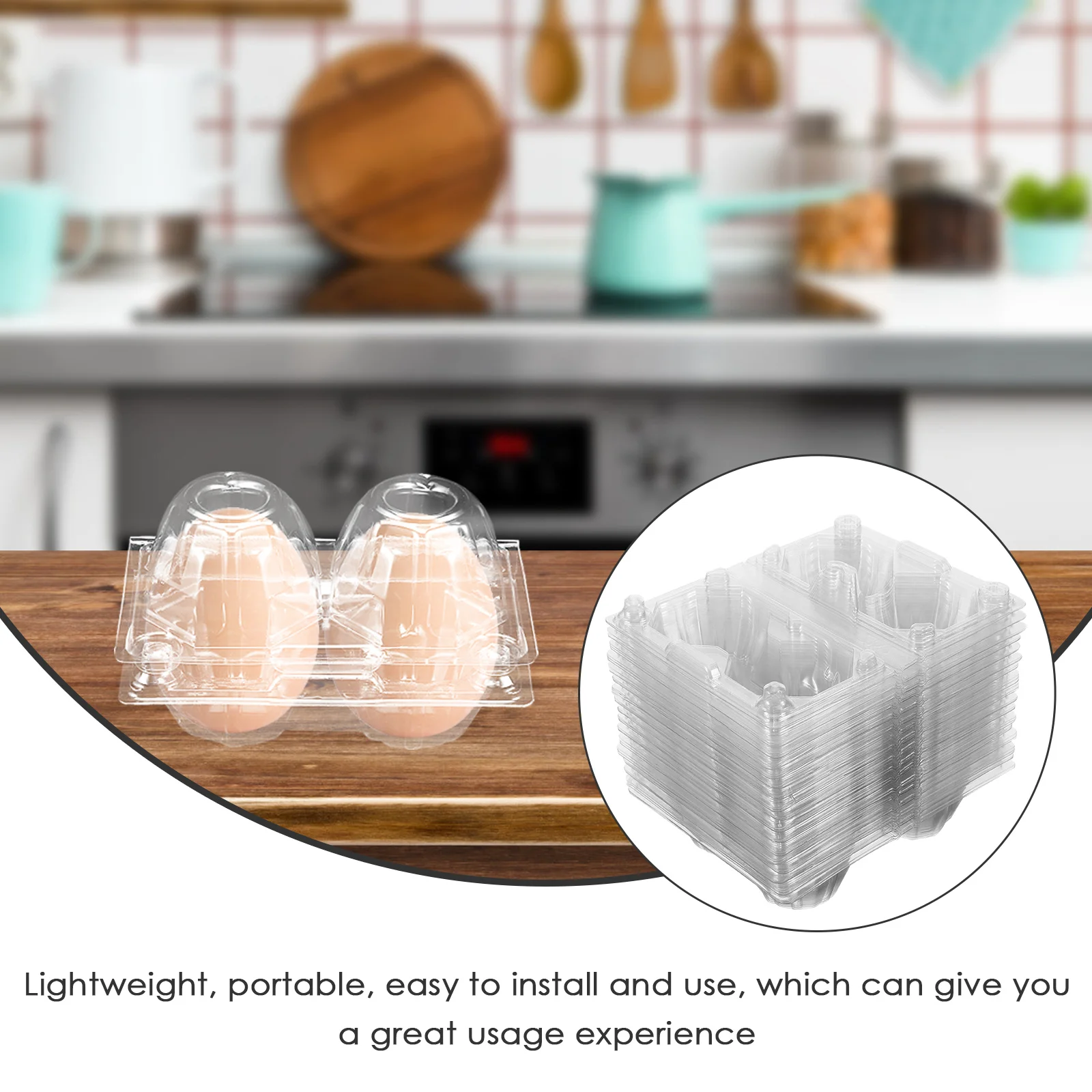 

50pcs Transparent Carton Storage Chicken Egg Box Medium Size Safe Chicken Egg Container Protective Environment