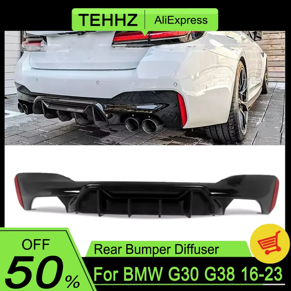 

G30 G38 Diffuser Rear Bumper Lip For BMW 5 Series M Sport 520i 530i 540i 16-23 Accessories Trunk Spoiler Auto Exterior Parts HOT