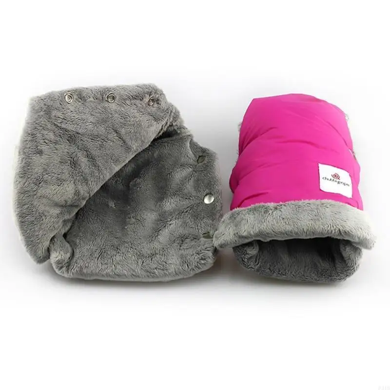 Waterproof Universal Pram Mitten Hand Cover for Handlebars Golf Cart Pet Gear Fingerless Gloves Stroller Hand Muff Soft P31B