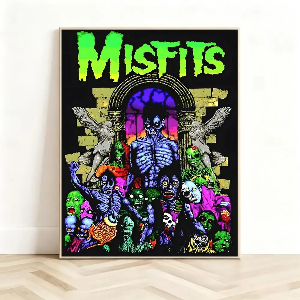 Gritty Dramaseries M-Misfits Poster Classic Self-Adhesive PP Wall Sticker for Living Room Bar Decor Gift