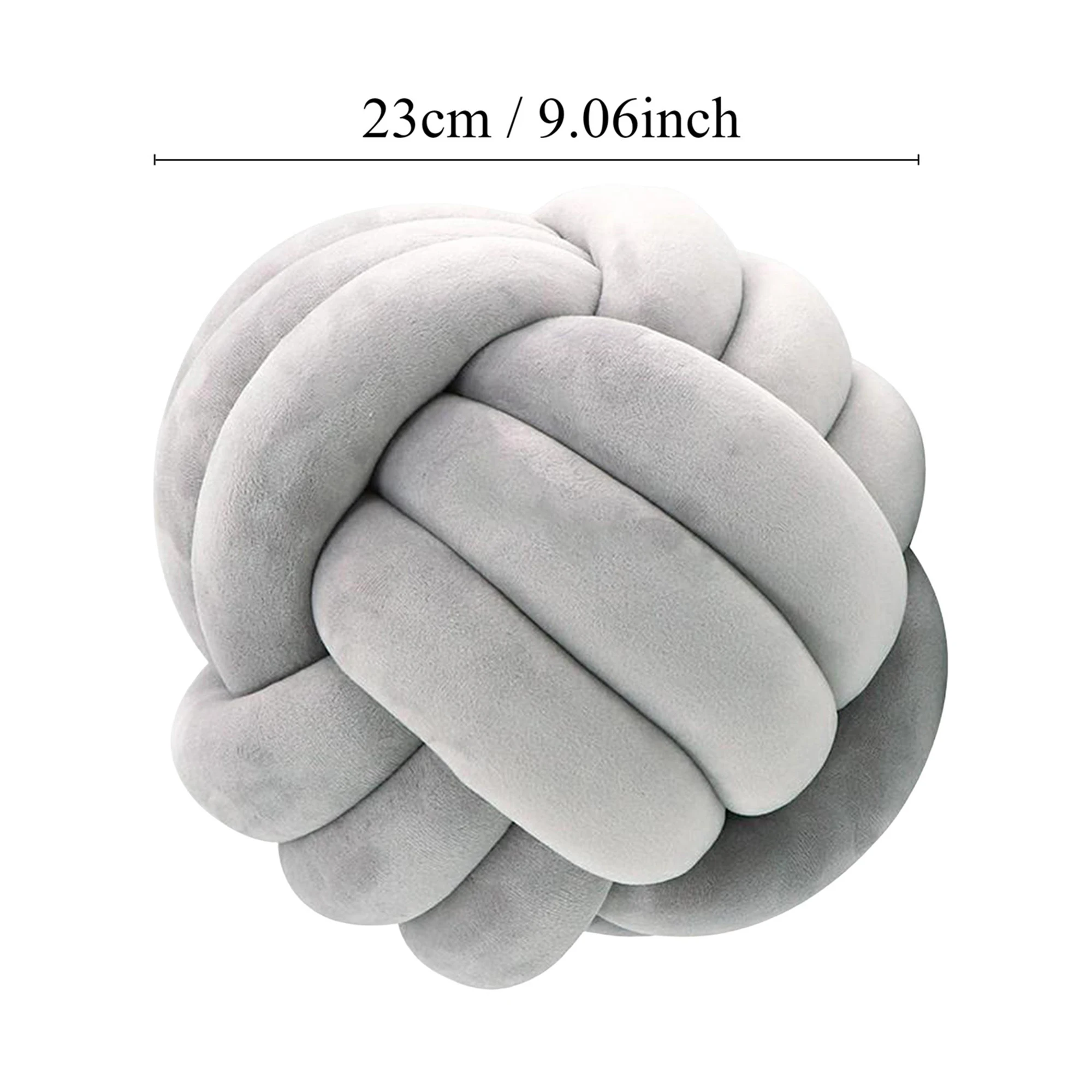 1 Stück Art-Deco-gestreiftes Knotenkissen – handgefertigt, weiches Polyester. Baumwolle, modernes und gemütliches dekoratives Kissen für Zuhause und Sofa, 22,9 x 22,9 cm – Detail 16