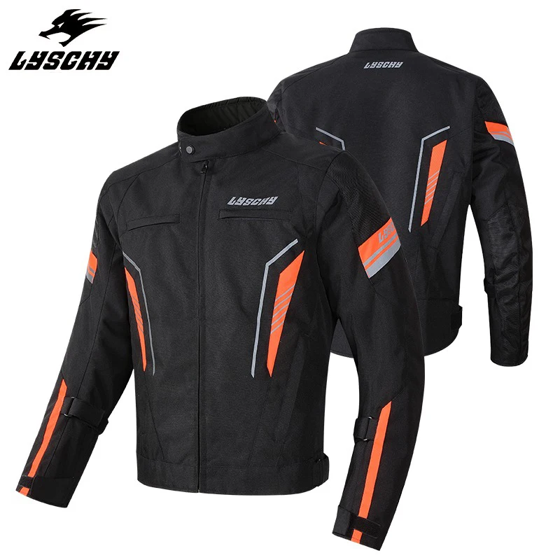 2022 Lyschy 600D OXford Cloth Motorcycle Jacket Men Waterproof Winter Keep Warm Motorbike Motocross Jacket With EVA Protectors